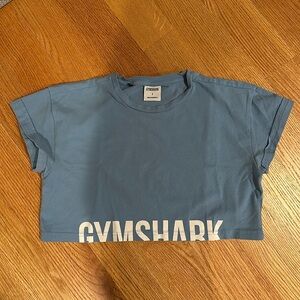 EUC - Gymshark Fraction Crop - Light Blue - Small